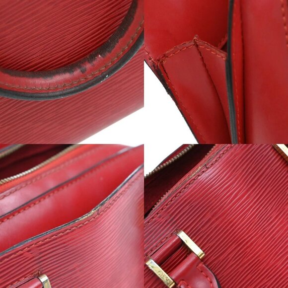 LOUIS VUITTON LV Logo Pont Neuf Hand Bag Epi Leather Red France - Picture 16 of 16
